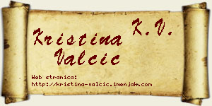 Kristina Valčić vizit kartica